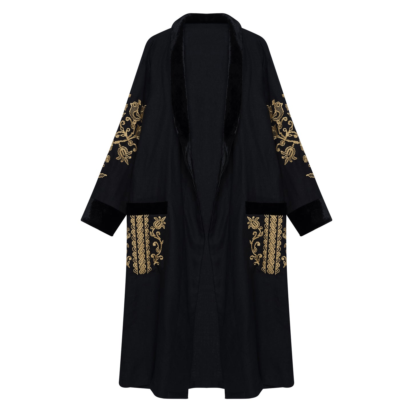 Gold Embroidery Boho Chic Kimono