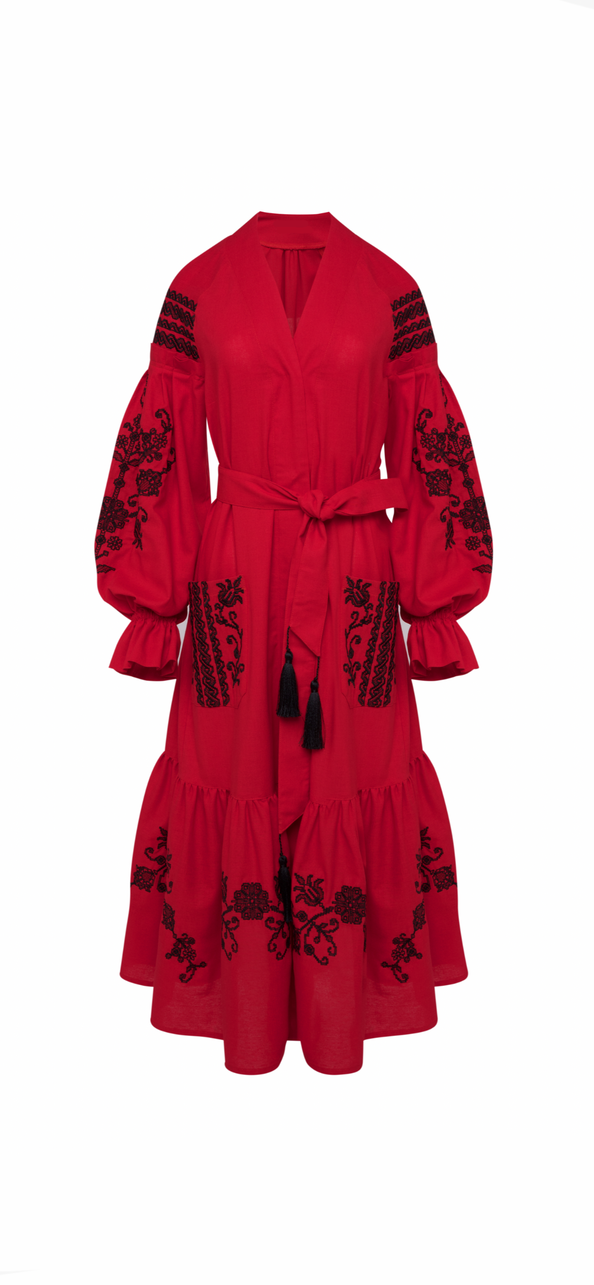 Scarlett Boho Maxi Dress - Red