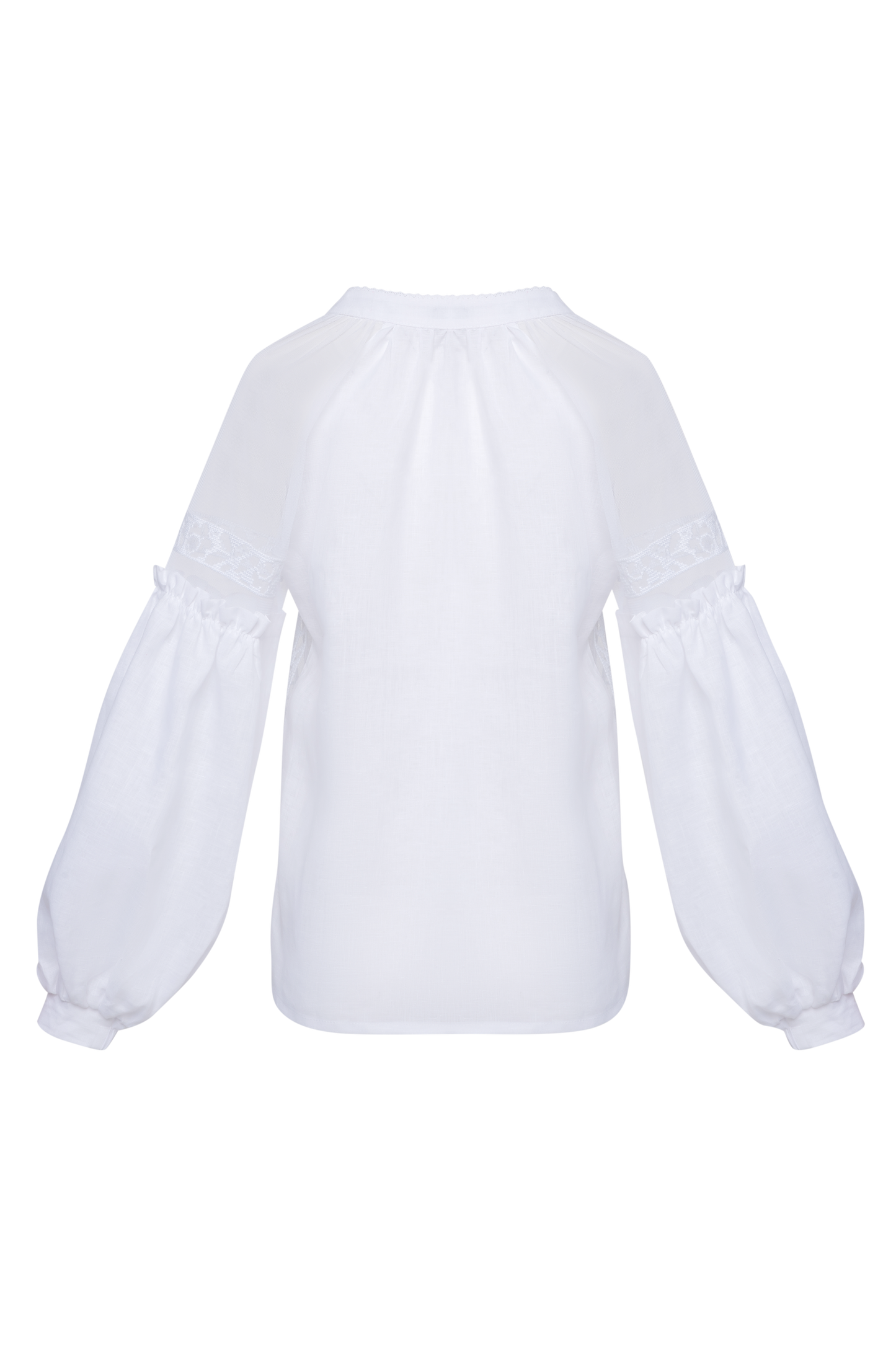 White Puff-Sleeve Blouse