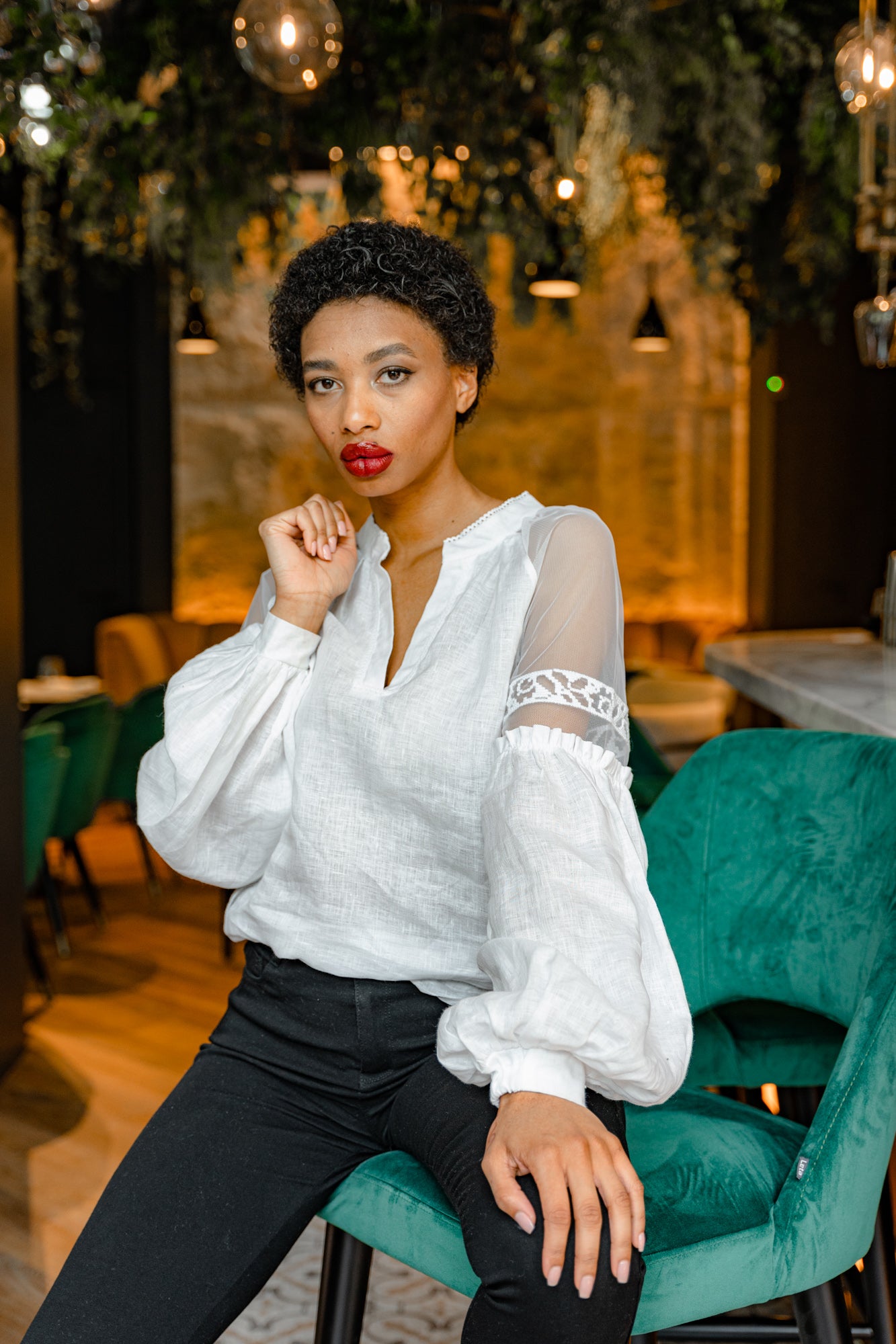 White Puff Sleeve Blouse