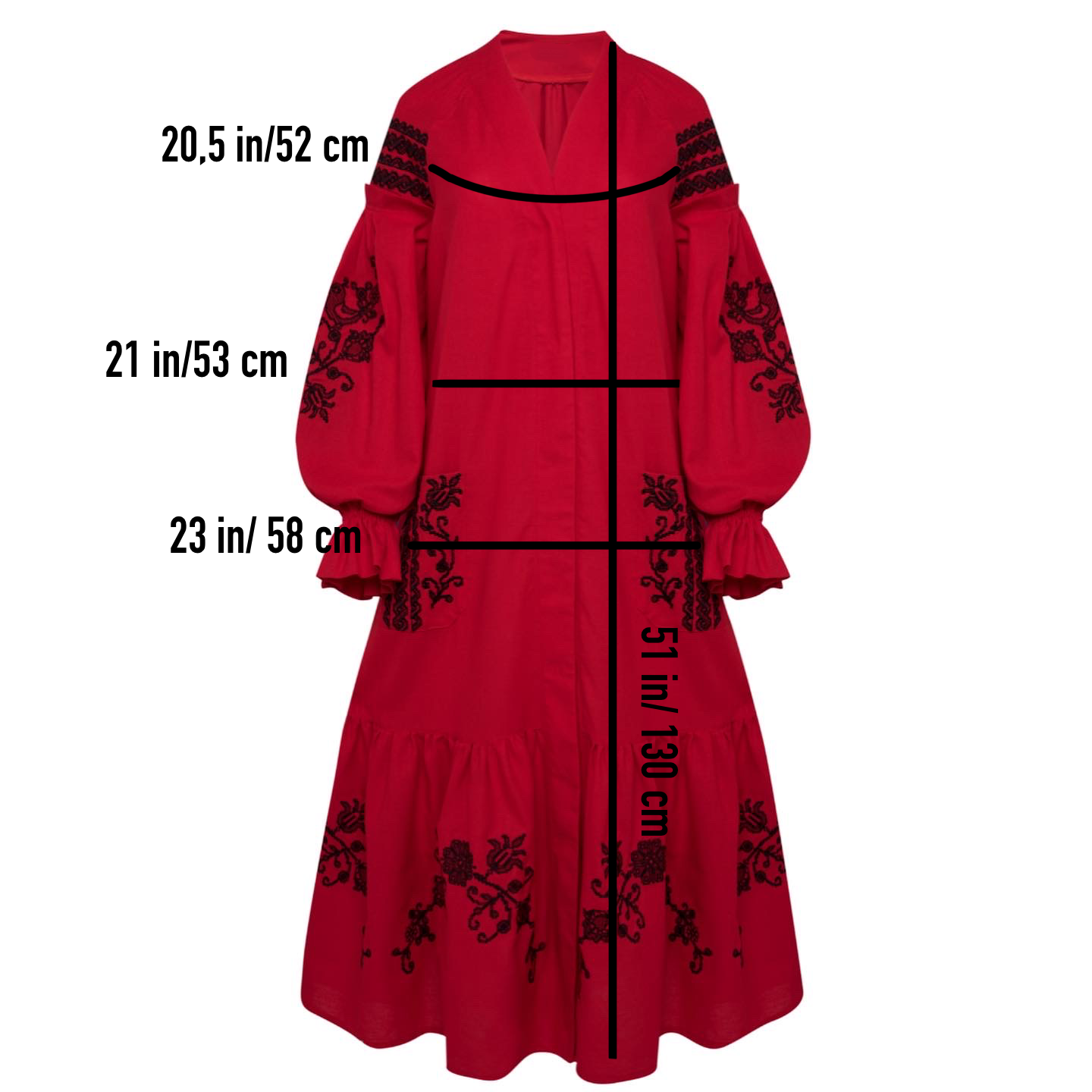 Burgundy Long Embroidered Robe Dress